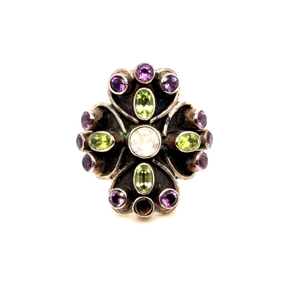 Nicky Butler 925‎ Multistones Ring (Missing 1 Stone)